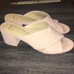 Marc Fisher blush pink, suede sandals